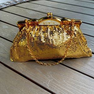 Vintage Whiting & Davis Co Gold mesh bag